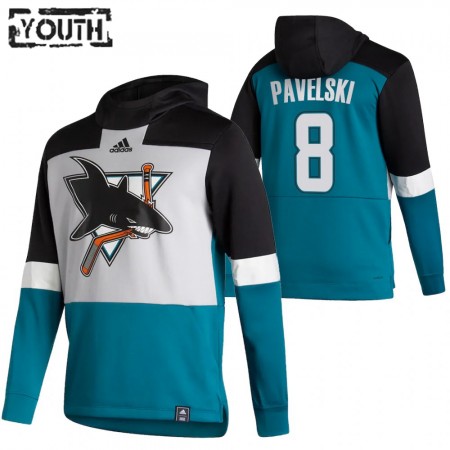 San Jose Sharks Joe Pavelski 8 2020-21 Reverse Retro Sawyer Hoodie - Criança
